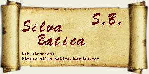 Silva Batica vizit kartica